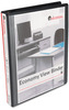 A Picture of product UNV-20961 Universal® Economy Round Ring View Binder 3 Rings, 1" Capacity, 11 x 8.5, Black, 12/Carton