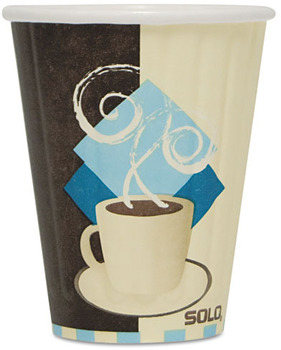 SOLO® Cup Company Duo Shield™ Insulated Paper Hot Cups, Paper, 8oz, Tuscan Design, 50/Pack (1000 Cups per Case)