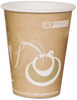 A Picture of product ECO-EPBRHC8EW Eco-Products® Evolution World™ 24% PCF Hot Drink Cups, 8oz, Peach, 50/Pack, 1000/Carton
