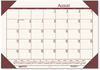 A Picture of product HOD-012573 House of Doolittle™ EcoTones® 100% Recycled Academic Desk Pad Calendar 18.5 x 13, Orchid Sheets, Cordovan Corners, 12-Month (Aug to July): 2024-2025