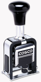 COSCO 2000 PLUS® Numbering Machine, 6 wheels, Self-Inking, Black 3/4 x 1/4