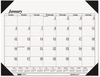 A Picture of product HOD-124 House of Doolittle™ 100% Recycled One-Color Dated Monthly Desk Pad Calendar Refillable 22 x 17, White Sheets, Black Binding/Corners,12-Month(Jan-Dec): 2024