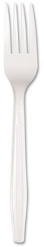 Boardwalk® Plastic Tableware, Heavy Mediumweight, Fork, White, 1000/Carton