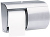 A Picture of product 971-172 Coreless Double Roll Bath Tissue Dispenser.  10.1" x 7.1" x 6.4".  Stainless Steel.  Holds two full standard rolls of coreless tissue.