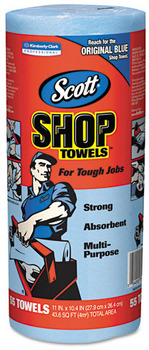 Scott® Shop Towels. 10.4 X 11 in. Blue. 12 rolls.