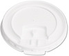 A Picture of product SLO-DLX10R SOLO® Cup Company Lift Back & Lock Tab Cup Lids For Trophy® Insulated Thin-Wall Foam Hot/Cold Cups, Fits 10oz Cups, White, 2000/Carton