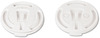 A Picture of product SLO-DLX10R SOLO® Cup Company Lift Back & Lock Tab Cup Lids For Trophy® Insulated Thin-Wall Foam Hot/Cold Cups, Fits 10oz Cups, White, 2000/Carton