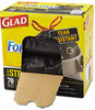 A Picture of product COX-70358 Glad® ForceFlex™ Drawstring Trash Bags. 1.05 mil. 30 gal. 30 X 32 in. Black. 70 bags/box.