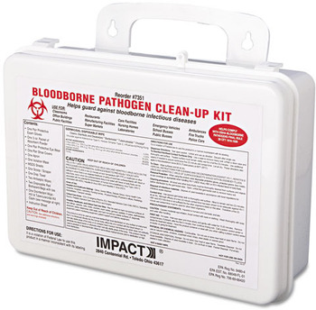 Impact® Bloodborne Pathogen Cleanup Kit, OSHA Compliant, Plastic Case