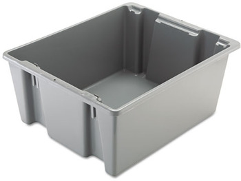 Rubbermaid® Commercial Palletote® Box, 19gal, 23.5" x 19.5" x 10", Gray