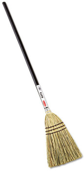 Rubbermaid® Commercial Corn-Fill Broom, 38" Handle, Brown
