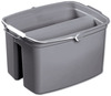 A Picture of product RCP-2617GRA Rubbermaid® Commercial Double Utility Pail, 17qt, Gray