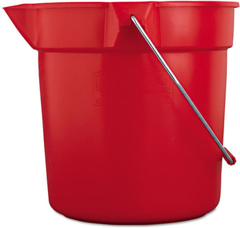 Rubbermaid® Commercial BRUTE® Round Utility Pail, 10qt, Red