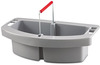 A Picture of product RCP-2649GRA Rubbermaid® Commercial Maid Caddy, 2-Comp, 16w x 9d x 5h, Gray