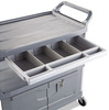 A Picture of product RCP-4094GRA Rubbermaid® Commercial Xtra™ Instrument Cart, 300lb Cap, 3-Shelf, 20w x 40 5/8d x 37 4/5h, Gray