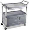 A Picture of product RCP-4094GRA Rubbermaid® Commercial Xtra™ Instrument Cart, 300lb Cap, 3-Shelf, 20w x 40 5/8d x 37 4/5h, Gray