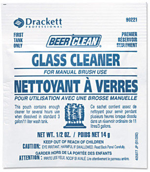 Diversey™ Beer Clean® Glass Cleaner, Powder, .5oz Packet, 100/Carton