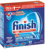A Picture of product RAC-81158 FINISH® Powerball® Dishwasher Tabs, Fresh Scent, 60 Tabs per Box, 4 Boxes per Carton