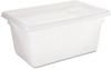 A Picture of product RCP-3508WHI Rubbermaid® Commercial Food/Tote Boxes, 8.5gal, 26w x 18d x 6h, White