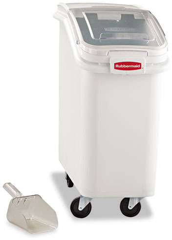 Rubbermaid 3600-88 Ingredient Mobile Bin with Sliding Hinged Lid