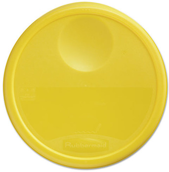 Rubbermaid® Commercial Round Storage Container Lids, 13 1/2 dia x 2 3/4h, Yellow
