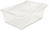 A Picture of product RCP-3300CLE Rubbermaid® Commercial Food/Tote Boxes, 12 1/2gal, 26w x 18d x 9h, Clear