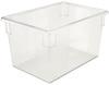 A Picture of product RCP-3301CLE Rubbermaid® Commercial Food/Tote Boxes, 21 1/2gal, 26w x 18d x 15h, Clear