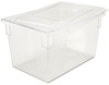 A Picture of product RCP-3301CLE Rubbermaid® Commercial Food/Tote Boxes, 21 1/2gal, 26w x 18d x 15h, Clear