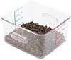 A Picture of product RCP-6304CLE Rubbermaid® Commercial SpaceSaver Square Containers, 4qt, 8 4/5w x 8 3/4d x 4 3/4h, Clear