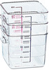 A Picture of product RCP-6304CLE Rubbermaid® Commercial SpaceSaver Square Containers, 4qt, 8 4/5w x 8 3/4d x 4 3/4h, Clear