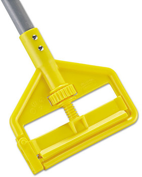 Rubbermaid® Commercial Invader® Side-Gate Wet-Mop Handle, 1 dia x 60, Gray/Yellow