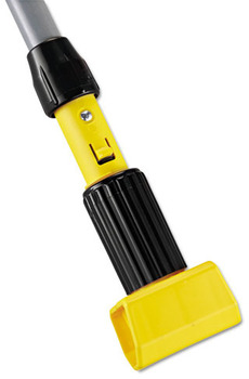 Gripper® Clamp Style Wet Mop Handle, Plastic Yellow Head, Fiberglass Handle