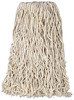 A Picture of product 968-121 Premium Cut-End Cotton Wet Mop Head, 24oz, White, 1" Orange Band, 12/Carton