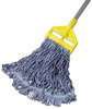 A Picture of product 970-759 Super Stitch® Blend Mop.  Looped End.  Large.  Cotton/Synthetic Blend.  5" Red Headband.  Blue Color.