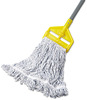 A Picture of product RCP-A412 Rubbermaid® Commercial Web Foot® Cotton/Synthetic Finish Mop with 1 in. White Headband. Medium. White. 6/carton.