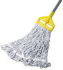 A Picture of product RCP-A413 Rubbermaid® Commercial Web Foot® Cotton/Synthetic Finish Mop with 1 in. White Headband. Large. White. 6/carton.