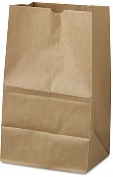 General Grocery Paper Bags, #20 Squat 40lb Kraft, Std 8 1/4 x 5 15/16 x 13 3/8, 500 bags