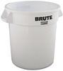 A Picture of product RCP-2610WHI Rubbermaid® Commercial Round Brute® Container, Plastic, 10gal, White