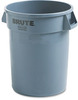 A Picture of product RCP-2610WHI Rubbermaid® Commercial Round Brute® Container, Plastic, 10gal, White