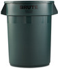 A Picture of product RCP-2632DGR Rubbermaid® Commercial Round Brute® Container, Plastic, 32gal, Dark Green