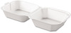 A Picture of product BWK-0109 Boardwalk® Snap-it Foam Hinged Lid Carryout Containers, 1-Comp, 6 x 6 x 3, White, 500/Carton