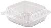 A Picture of product 329-521 ClearSeal® Hinged Lid Containers.  6" Sandwich.  6.0" L x 5.8" W x 3.0" H.  19.8 fl. oz.  Clear.  125 Containers/Sleeve.