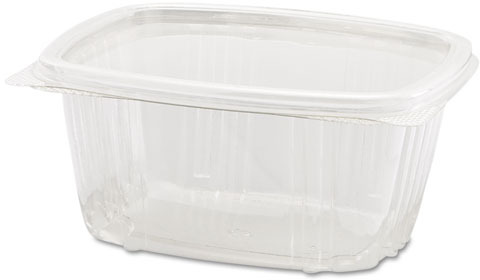 Genpak AD08 8 oz. Clear Hinged Deli Container - 200/Case