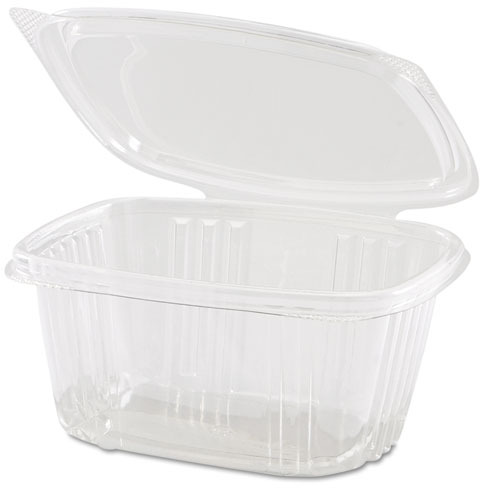 Genpak AD08 8 oz. Clear Hinged Deli Container - 200/Case