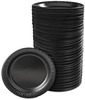 A Picture of product DRC-9PBQ Quiet Classic® Foam Plastic Laminated Dinnerware Plates. 9 in. diameter. Black. 500 count.
