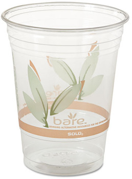 SOLO® Cup Company Bare® Eco-Forward® RPET Cold Cups. 16-18 oz. Bare Design. 50/Bag, 20 bags/carton.