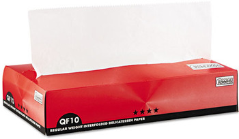 Bagcraft Papercon® Interfolded Dry Wax Deli Paper, 10 x 10 1/4, White, 500/Box, 12 Boxes/Carton