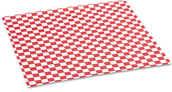 Bagcraft Papercon® Grease-Resistant Paper Wrap/Liners,  12 x 12, Red Check, 1000/Box, 5 Boxes/Carton