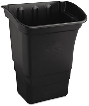 Rubbermaid® Commercial Optional Utility Cart Refuse/Utility Bin, Rectangular, 8gal, Black