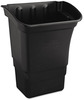 A Picture of product RCP-335388BLA Rubbermaid® Commercial Optional Utility Cart Refuse/Utility Bin, Rectangular, 8gal, Black